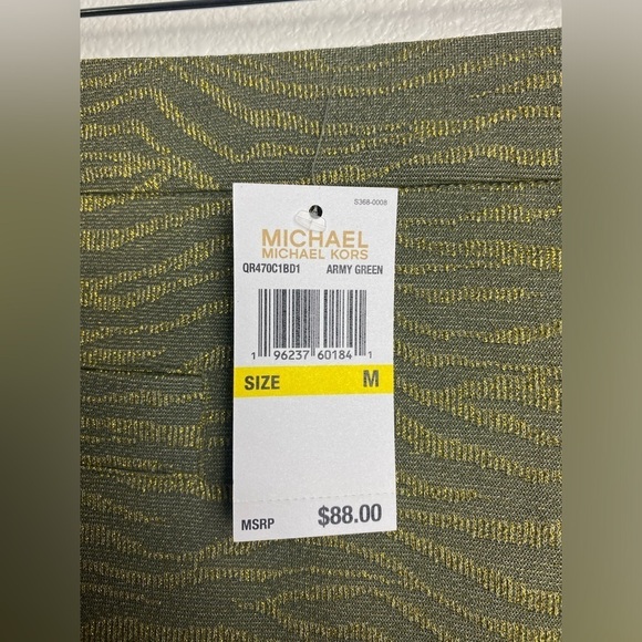 Michael Kors Army Green Shimmer Pencil Skirt, Medium, New - Picture 4 of 9